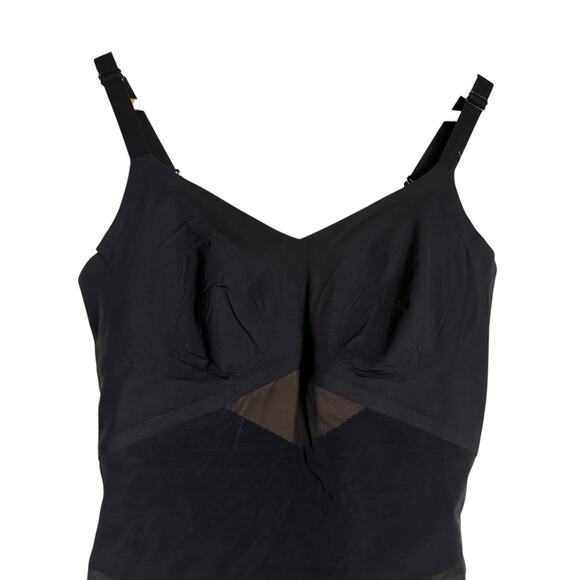 HoneyLove Black Low Back Mid Thigh Shapewear Slimming Compression Bodysuit XL - Picture 3 of 9